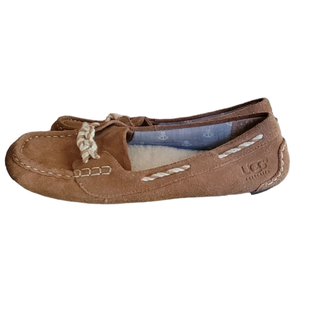 UGG Genoa Shearling Lined Slipper Chestnut 9 - Picture 4 of 7